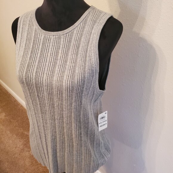 On 34TH Women's Ribbed Trim Sleeveless Crew Neck Tank Top Size 2XXL. - Picture 4 of 12